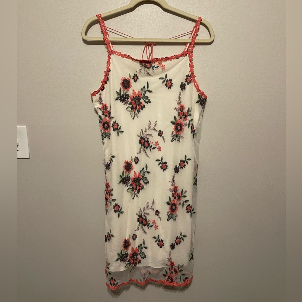 Chelsea and Violet Sheer Embroidered Dress